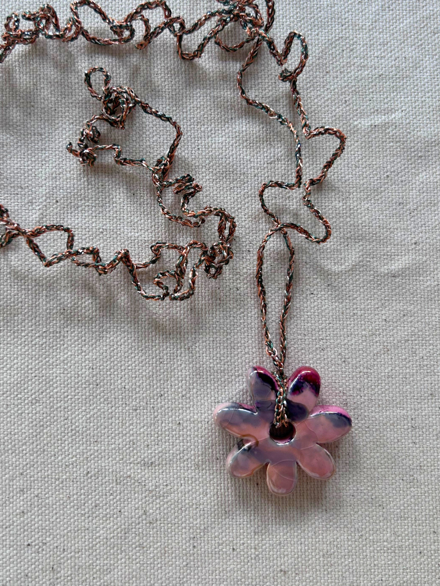 Collanina Crochet Fiore